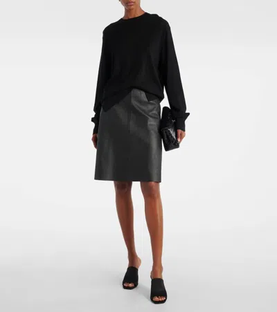 Totême Sculpted Heel Suede Mules With Toe Strap In Animal Print