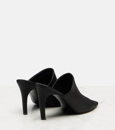 Totême Sculpted Heel Suede Mules With Toe Strap In Animal Print