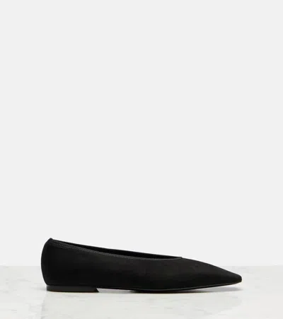 Totême 10mm Minimalist Velvet Ballerina Flats