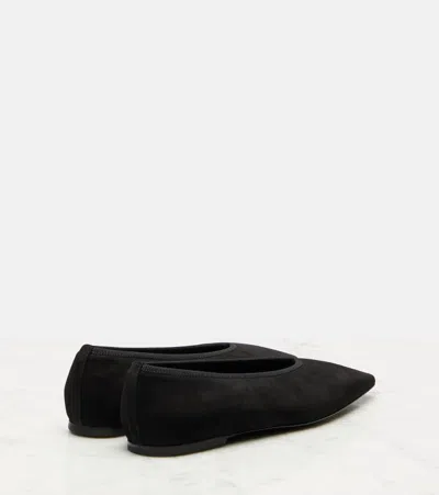 Totême 10mm Minimalist Velvet Ballerina Flats