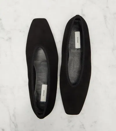 Totême 10mm Minimalist Velvet Ballerina Flats