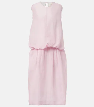 Khaite Noah Organza Dress In Pink