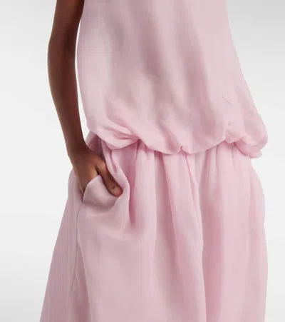 Khaite Noah Organza Dress In Pink