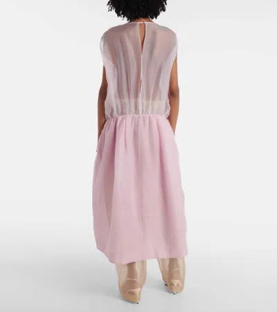 Khaite Noah Organza Dress In Pink