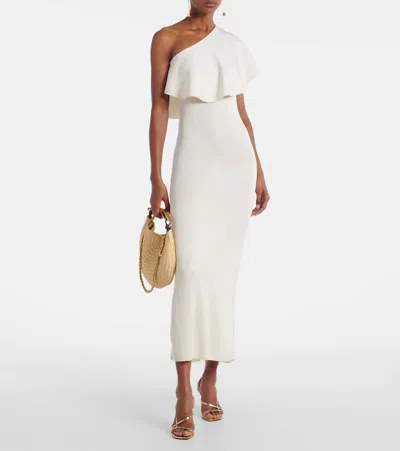 Altuzarra Vivi Ruffled One-shoulder Gown In Neutral