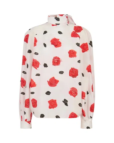 Marni Balloon Top With Long Raglan Sleeves Lily White