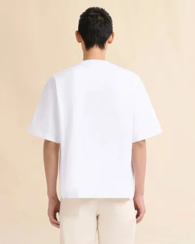 Marni White Cotton T-shirt With Mohair Patches