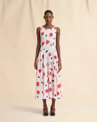 Marni Midikleid Mit Rosen-print
