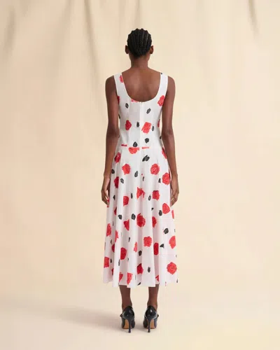 Marni Midikleid Mit Rosen-print