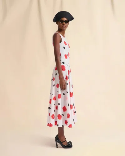 Marni Midikleid Mit Rosen-print