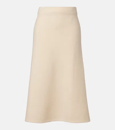 Jil Sander Boiled Wool Midi Skirt