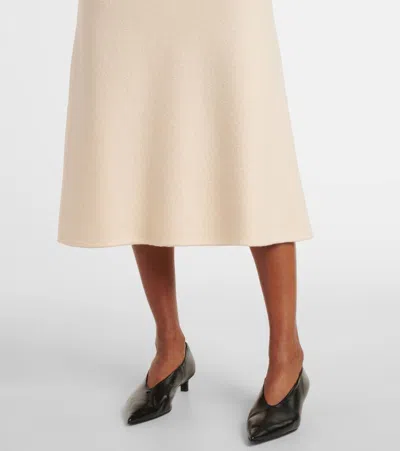 Jil Sander Boiled Wool Midi Skirt