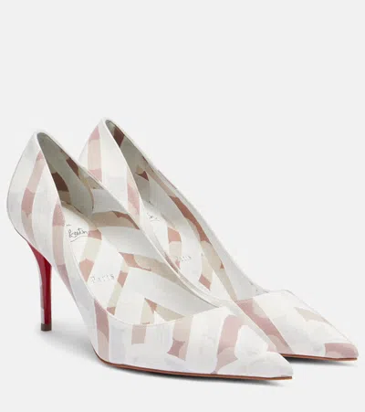Christian Louboutin Miss Z Printed Cotton Red Sole Pumps