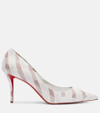 Christian Louboutin Miss Z Printed Cotton Red Sole Pumps