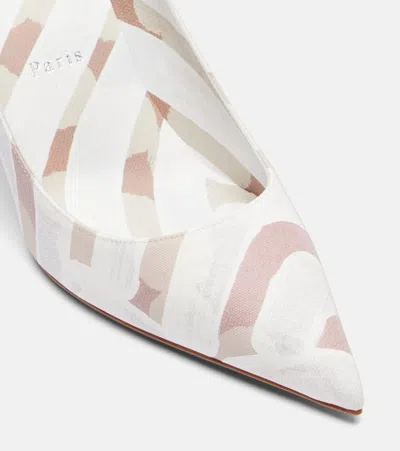 Christian Louboutin Miss Z Printed Cotton Red Sole Pumps