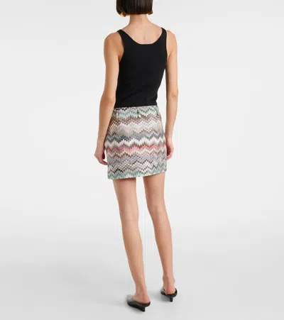 Missoni Handcrafted Zigzag Patterned Above-the-knee Skirt In Multi