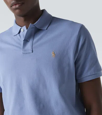 Polo Ralph Lauren Cotton Polo Shirt With Logo In Blue