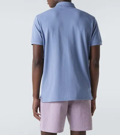 Polo Ralph Lauren Cotton Polo Shirt With Logo In Blue