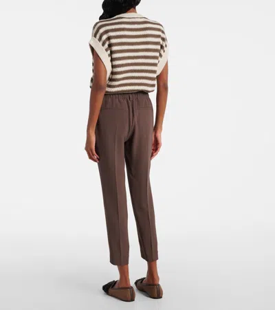 Brunello Cucinelli Modern Relaxed Fit Tailored Trousers In Brown