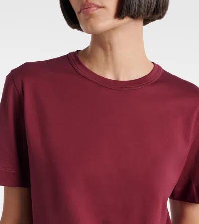 Brunello Cucinelli Cotton Jersey T-shirt In Burgundy