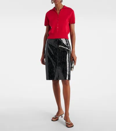 Amina Muaddi Sabot Infradito Gigi In Pelle Nera  Donna