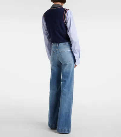 7 For All Mankind Modern Dojo Soho Flared Jeans In Blue