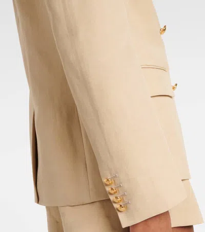 Nili Lotan Pleated High-rise Linen And Silk Shorts