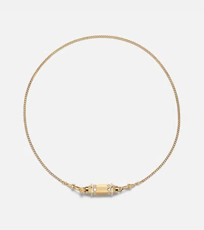 Marie Lichtenberg Love Baby Locket 18kt Yellow And White Gold Pendant Necklace With Diamond