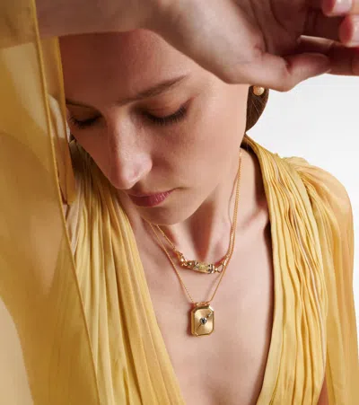 Marie Lichtenberg Love Baby Locket 18kt Yellow And White Gold Pendant Necklace With Diamond