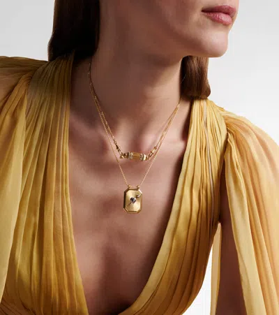 Marie Lichtenberg Caur Percé 18kt Yellow And White Gold Necklace With Diamonds