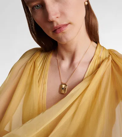 Marie Lichtenberg Caur Percé 18kt Yellow And White Gold Necklace With Diamonds