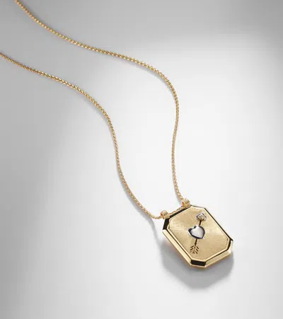 Marie Lichtenberg Caur Percé 18kt Yellow And White Gold Necklace With Diamonds