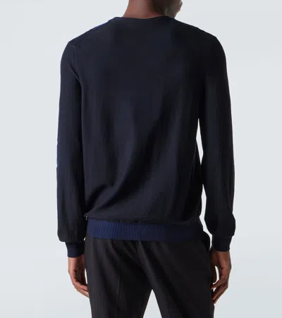 Alexander Mcqueen Mcqueen Skull Double Knit Wool Crewneck Sweater In Multi