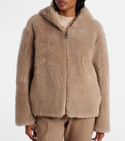 S Max Mara Sole Hooded Shearling Jacket