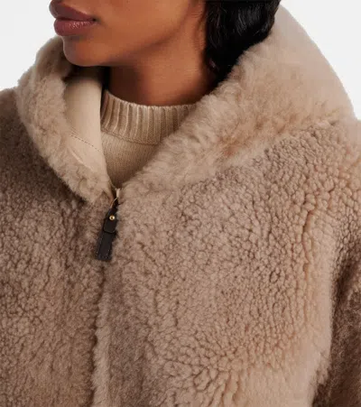 S Max Mara Sole Hooded Shearling Jacket