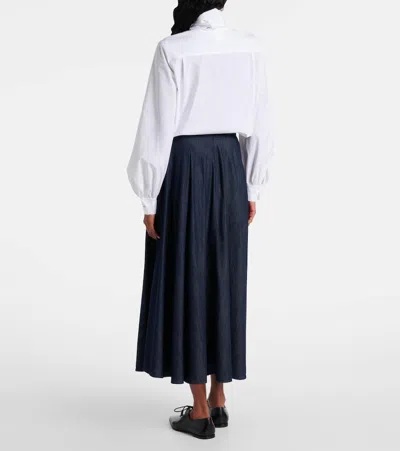 S Max Mara Amanda Chambray Maxi Skirt