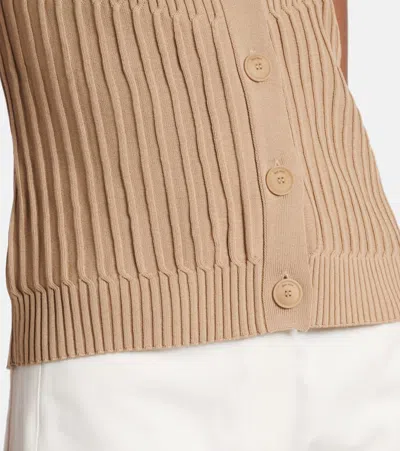 Max Mara Cotton Yarn And Viscose Crepe Gilet