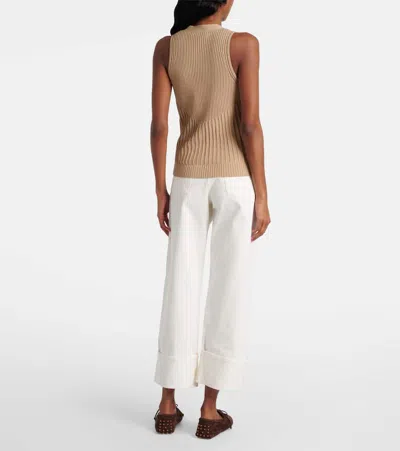 Max Mara Cotton Yarn And Viscose Crepe Gilet