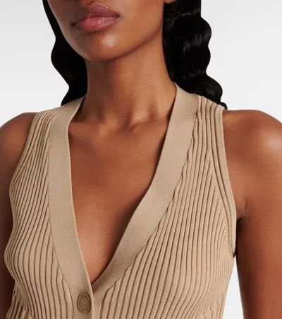 Max Mara Cotton Yarn And Viscose Crepe Gilet