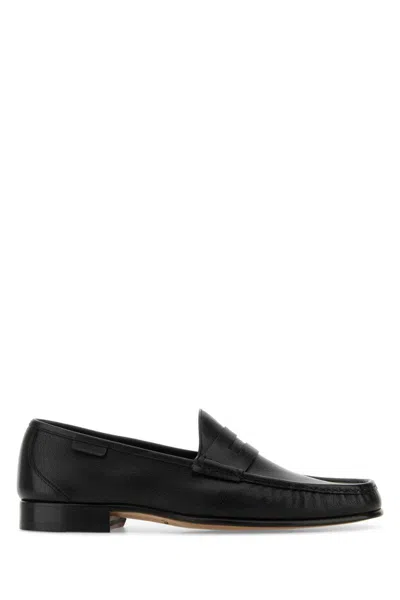 Tom Ford Black Leather Loafers