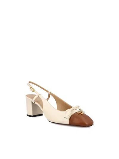 Valentino Leather Valet Du Roi Slingback Heels 60 In Nude