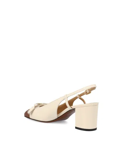 Valentino Leather Valet Du Roi Slingback Heels 60 In Nude