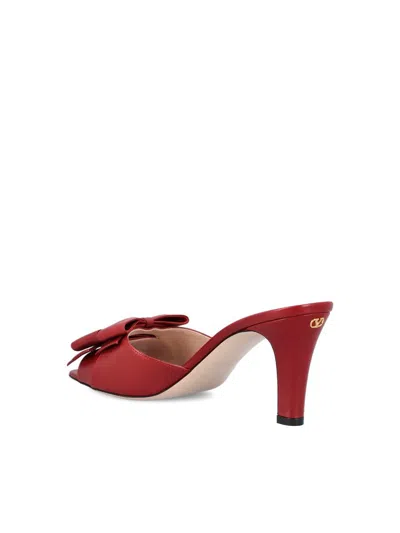 Valentino Bowow Leather Stiletto Mule Sandals