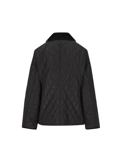 Burberry Quilted Nylon Jacket In Black