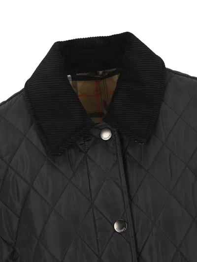 Burberry Quilted Nylon Jacket In Black