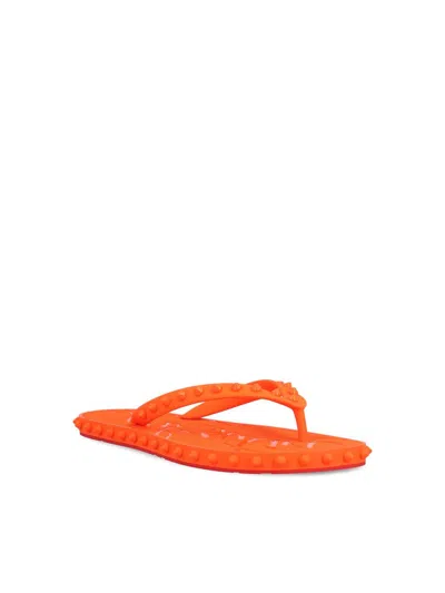Christian Louboutin Loubi Donna Spike Red Sole Flip Flops