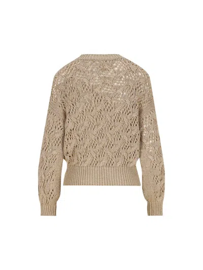 Max Mara 1 Pilade Crewneck Cable Knit Sweater