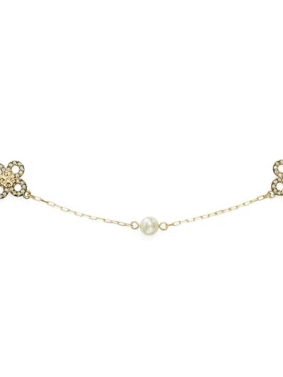 Tory Burch Kira Clover Pearl Necklace