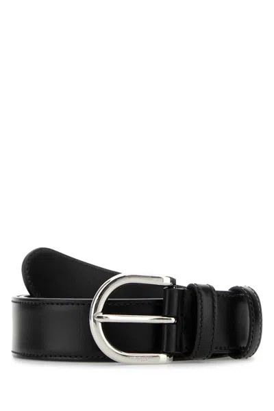 Prada Cintura In Pelle Nera  Donna In Black