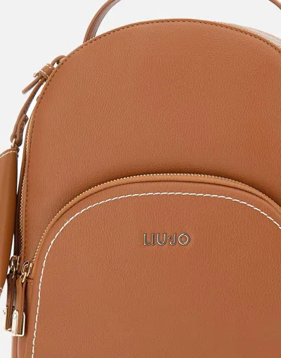 Liu •jo Liu Jo Mahn Leather Tumbled Backpack With Clutch